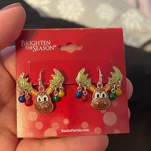 Moose Christmas Earrings
